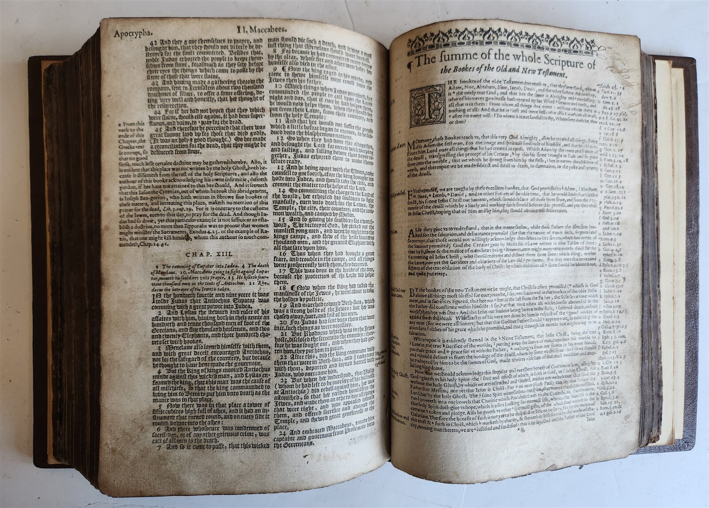 1608 BIBLE in ENGLISH antique Old & New Testament printed by ROBERT BARKER