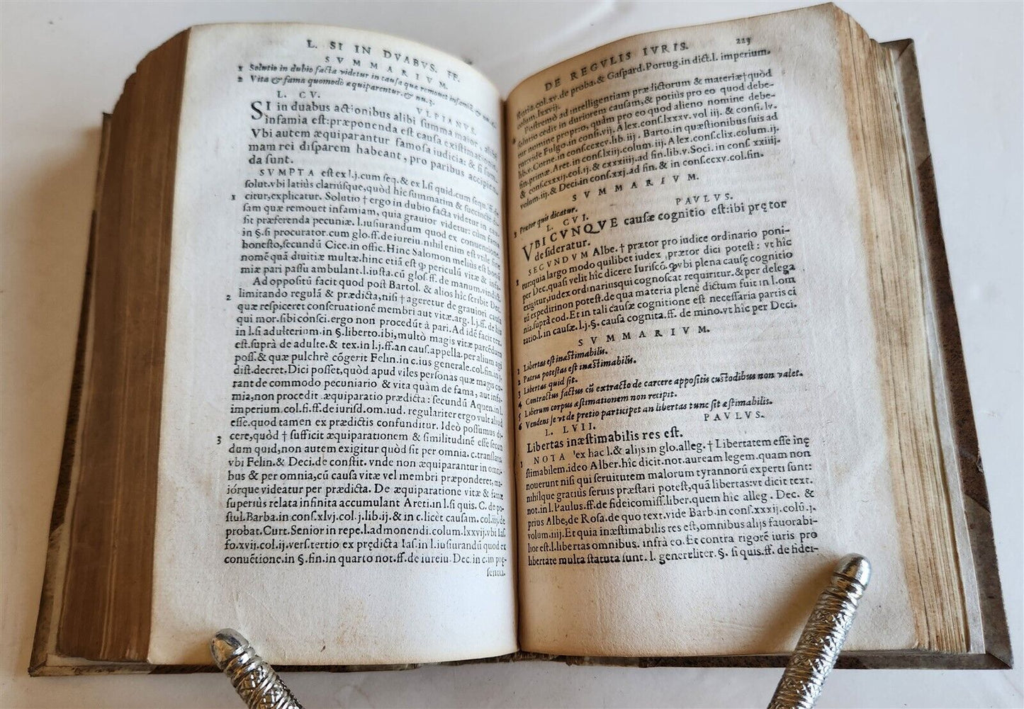 1562 LAW BOOK Dn. HIERONYMI CAGNOLI VERCELLENSIS IURECONSULTI antique VELLUM