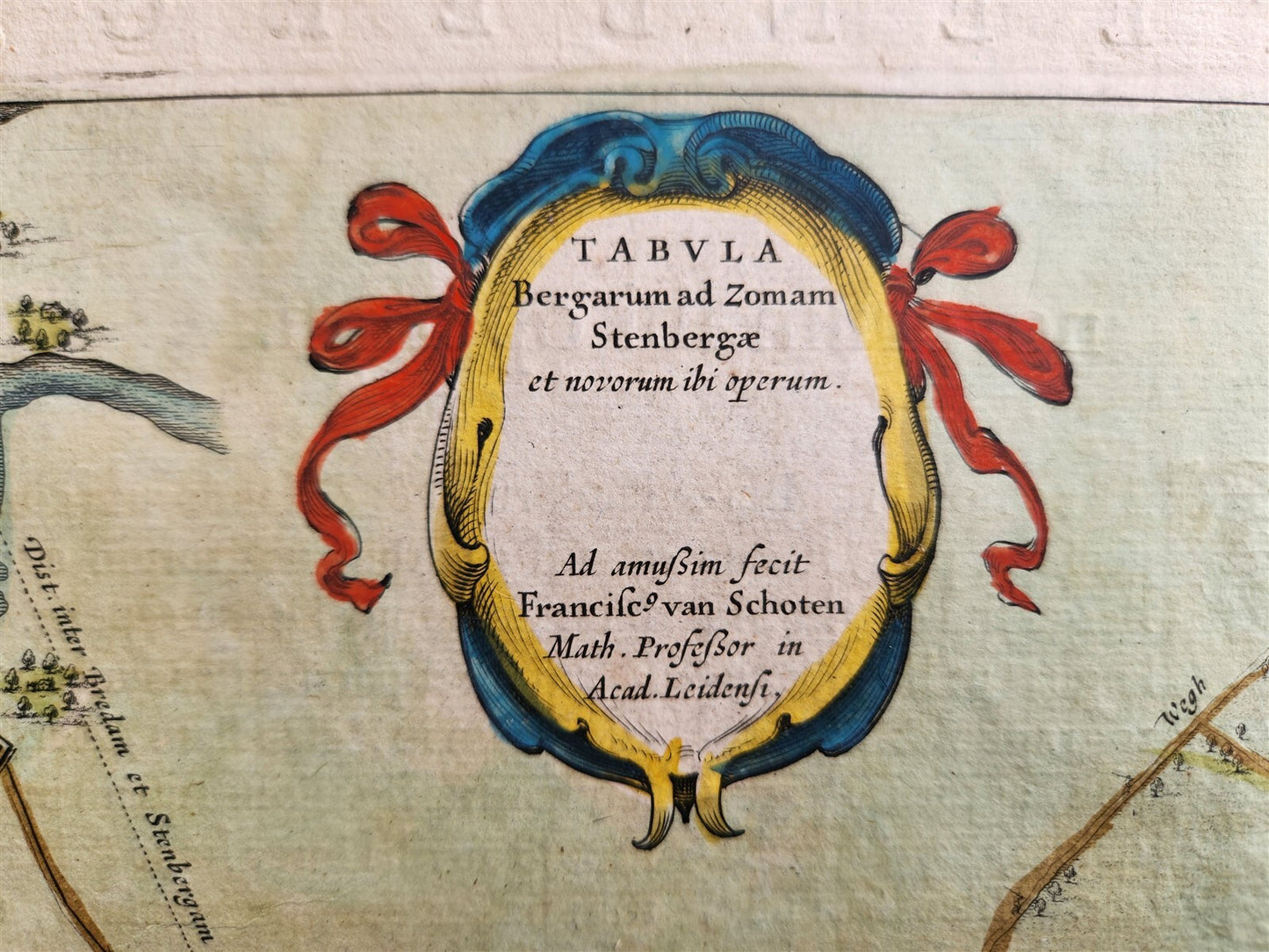1640 MAP of SIEGE of DUTCH CITY Bergen op Zoom by WILLEM BLAEU antique AUTHENTIC