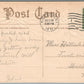 CHRISTMAS ANTIQUE POSTCARD w/ TRAIN RAILROAD