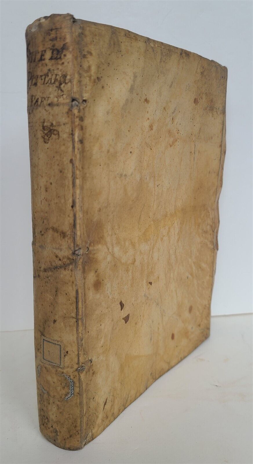 1560 PLUTARCH transl. by Lodovico Domenichi antique VELLUM BINDING 16th CENTURY