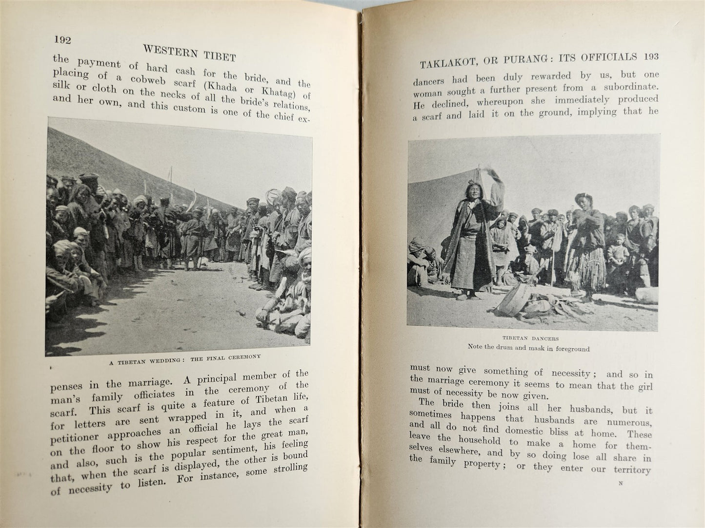 1906 WESTERN TIBET AND BRITISH BORDERLAND antique ILLUSTRATED