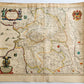 1640 MAP of Overijssel NETHERLANDS by WILLEM BLAEU antique AUTHENTIC handcolored