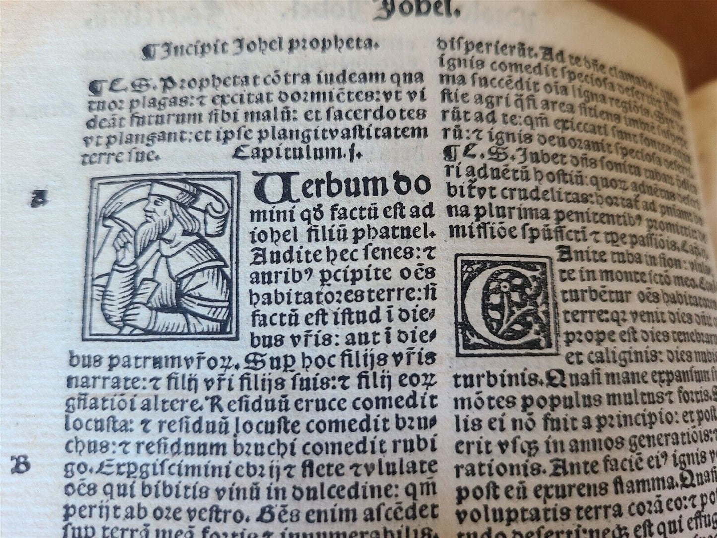 1524 BIBLIA POST-INCUNABULA ILLUSTRATED antique 16th CENTURY BIBLIA scarce