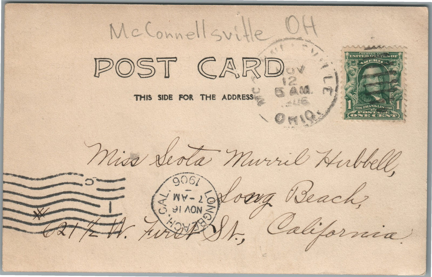 McCONNELLSVILLE OH DEVIL'S TEA TABLE ANTIQUE REAL PHOTO POSTCARD RPPC