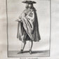 1756 ILLUSTRATED COSTUME HISTORY of MONKS & KNIGHTS for both sexes antique