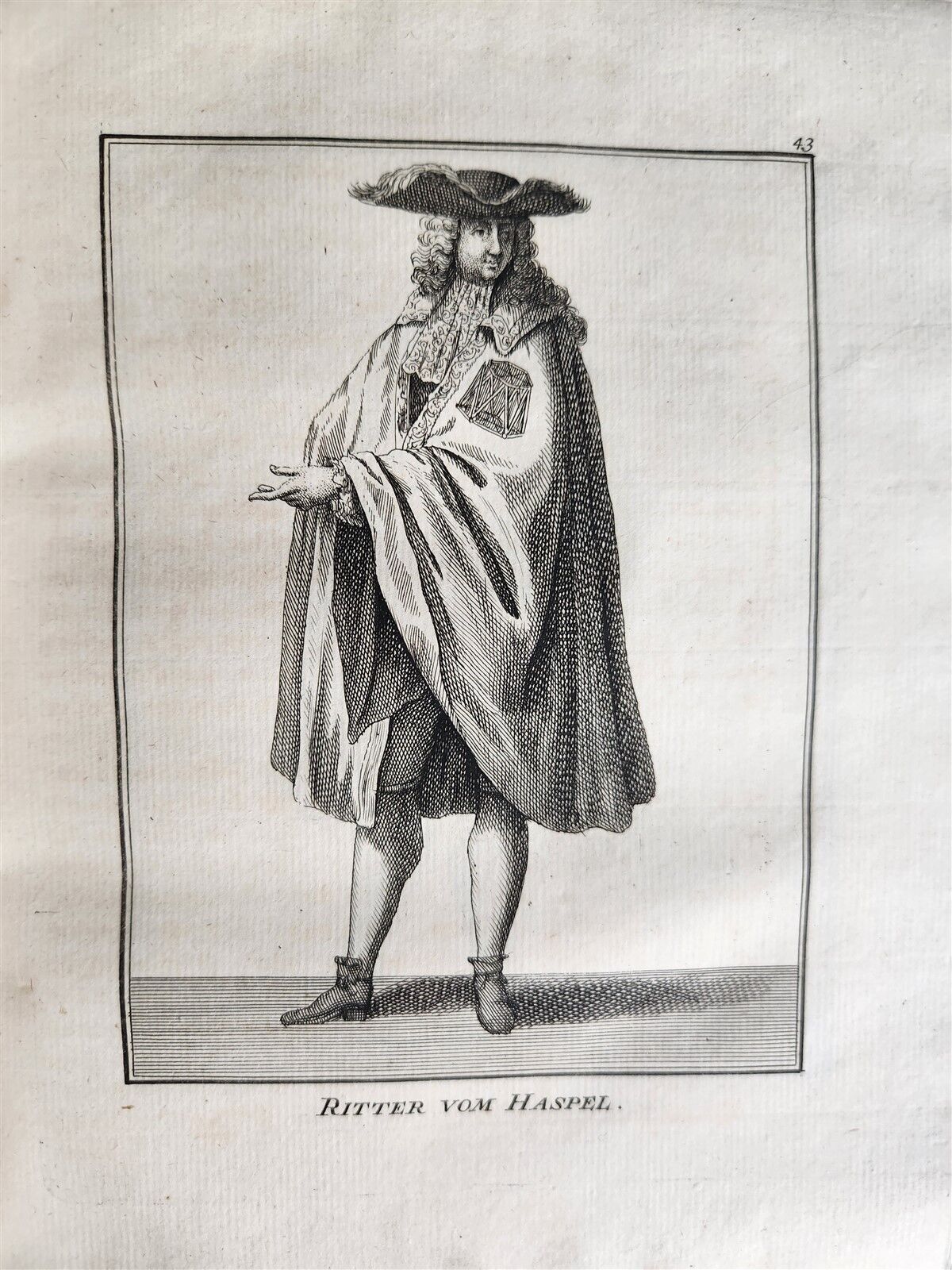 1756 ILLUSTRATED COSTUME HISTORY of MONKS & KNIGHTS for both sexes antique