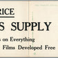 VALPARAISO IN UNIVERSITY SUPPLY STORE ADVERTISING DOUBLE ANTIQUE POSTCARD