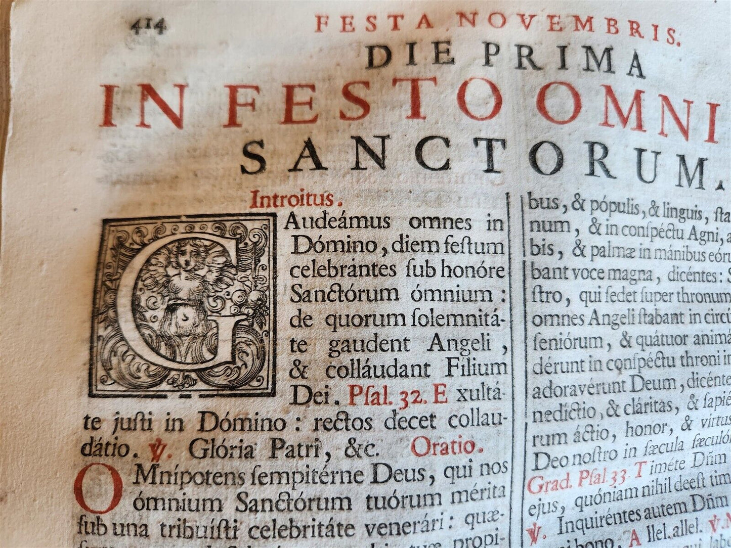 1757 MISSALE ROMANUM antique FOLIO