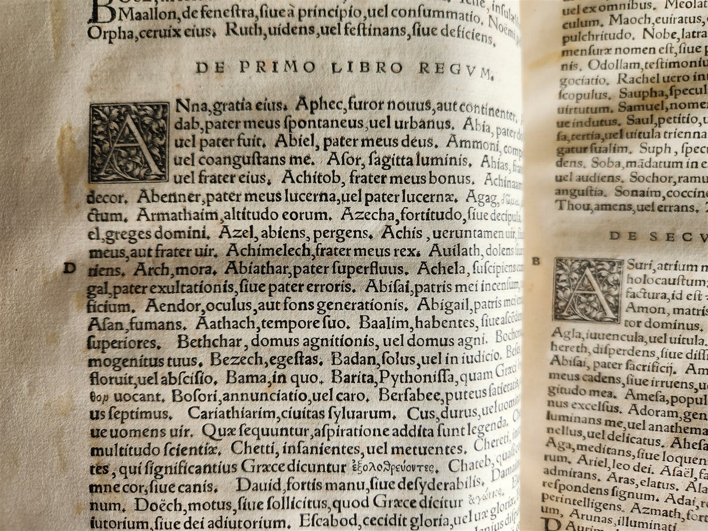 1527 POST-INCUNABULA PHILO of ALEXANDRIA antique Philonis Iudaei JUDAICA