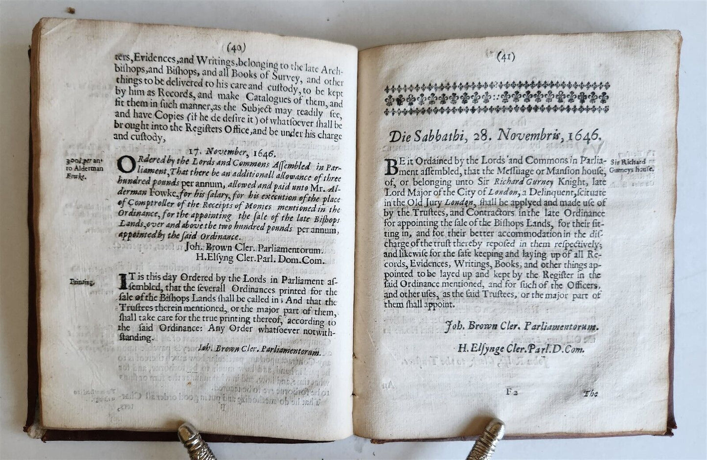1648 ORDINANCES of the LORDS & COMMONS in PARLIAMENT antique in ENGLISH