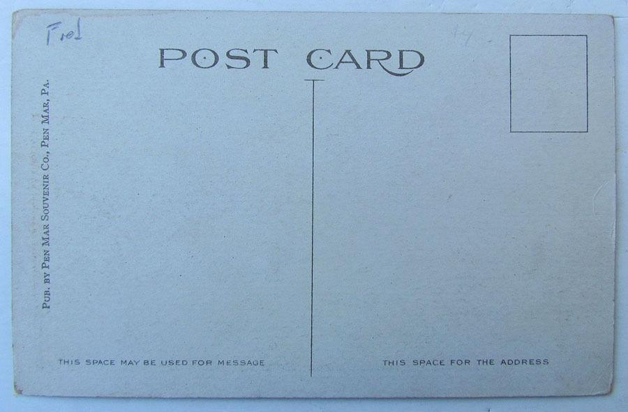 VINTAGE POSTCARD RAILROAD SABILLASVILLE MD BLUE RIDGE MOUNTAINS railway