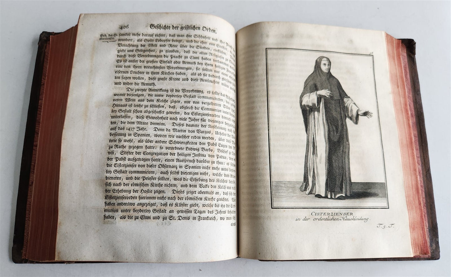 1755 ILLUSTRATED COSTUME HISTORY of MONKS & KNIGHTS for both sexes antique