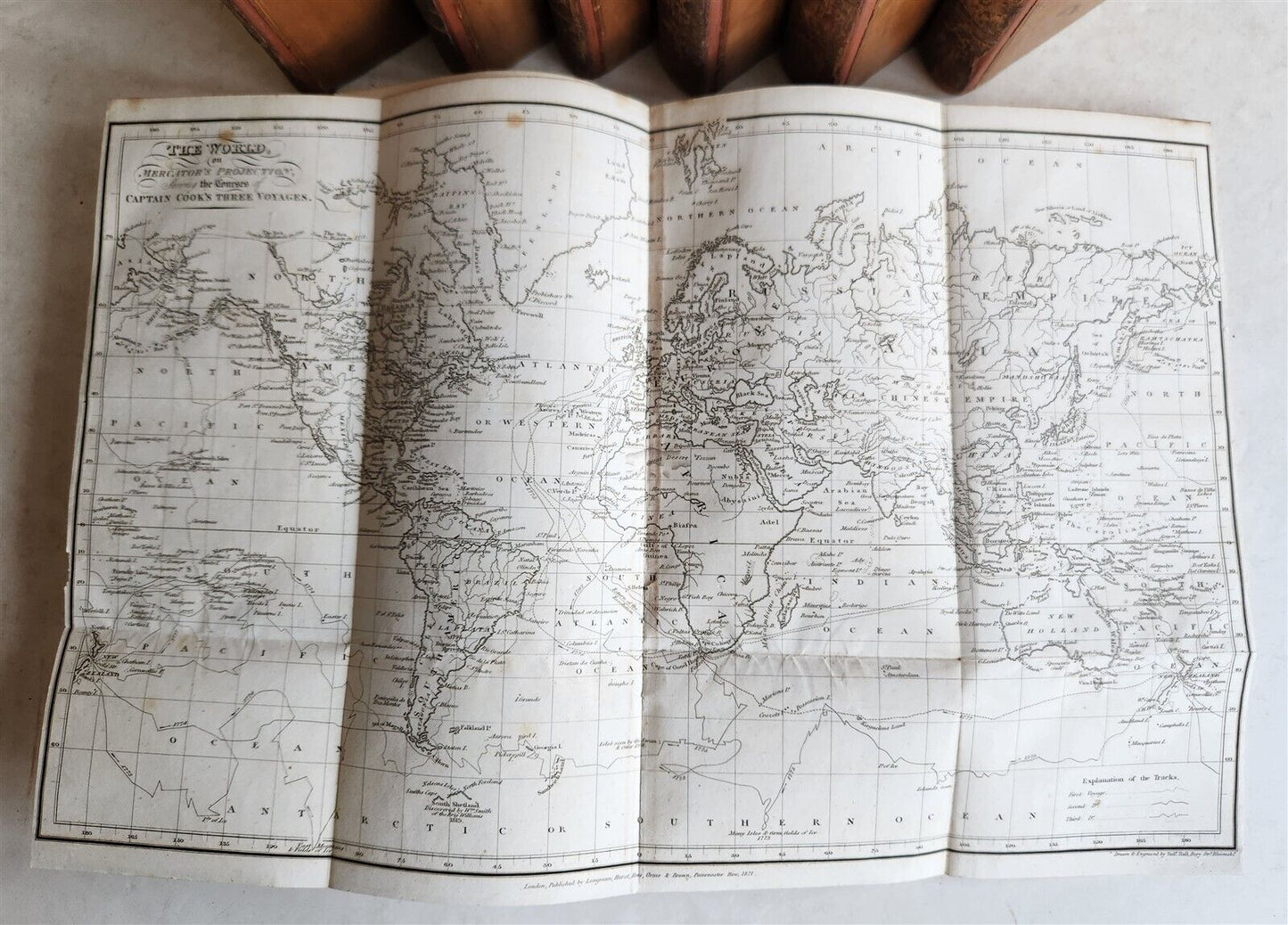 1821 3 VOYAGES of CAPTAIN COOK 7 vols ILLUSTRATED antique in ENGLISH