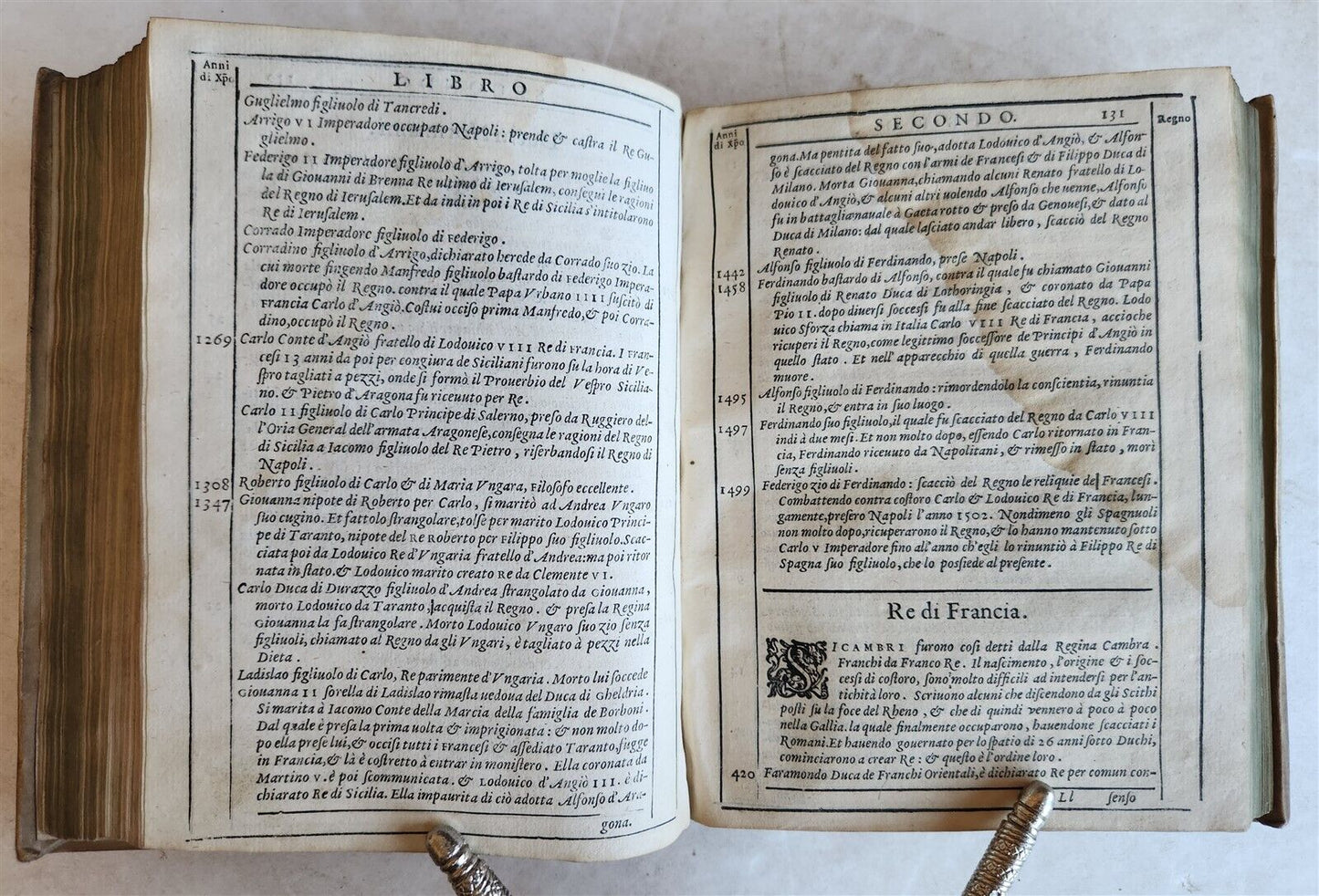 1580 CHRONOLOGY OF THE WORLD by F. SANSOVINO antique VELLUM BOUND