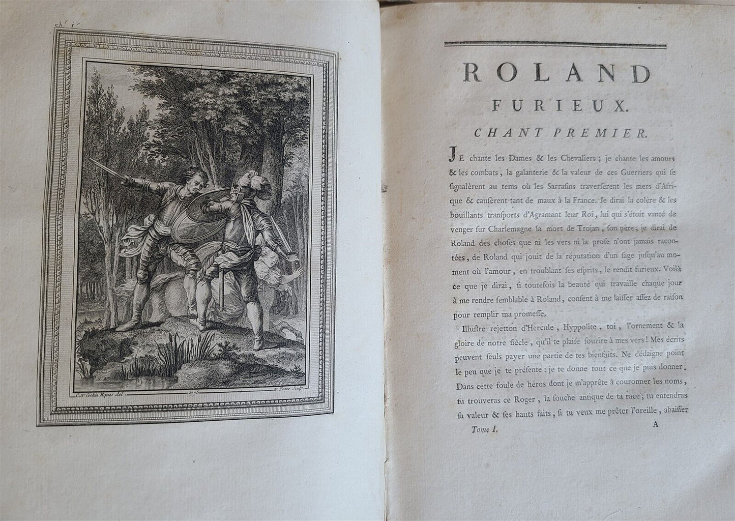 1775-83 ORLANDO FURIOSO by LODOVICO ARIOSTO 4 VOLUMES antique ILLUSTRATED POETRY