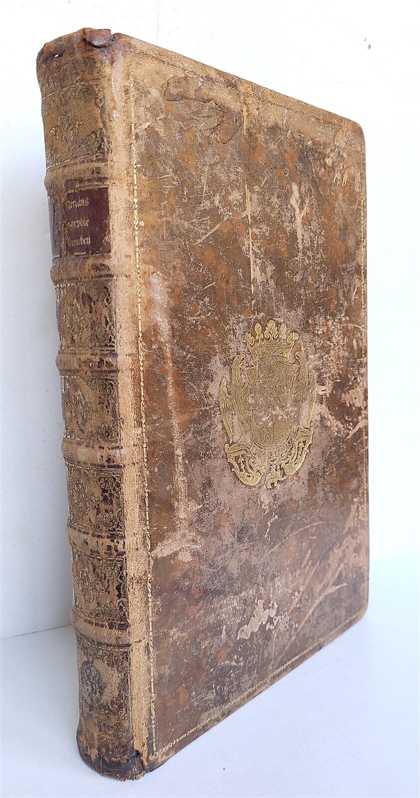 1654 GERMAN HISTORY & GEOGRAPHY of SWABIA antique Adam Gottlob von Moltke crest