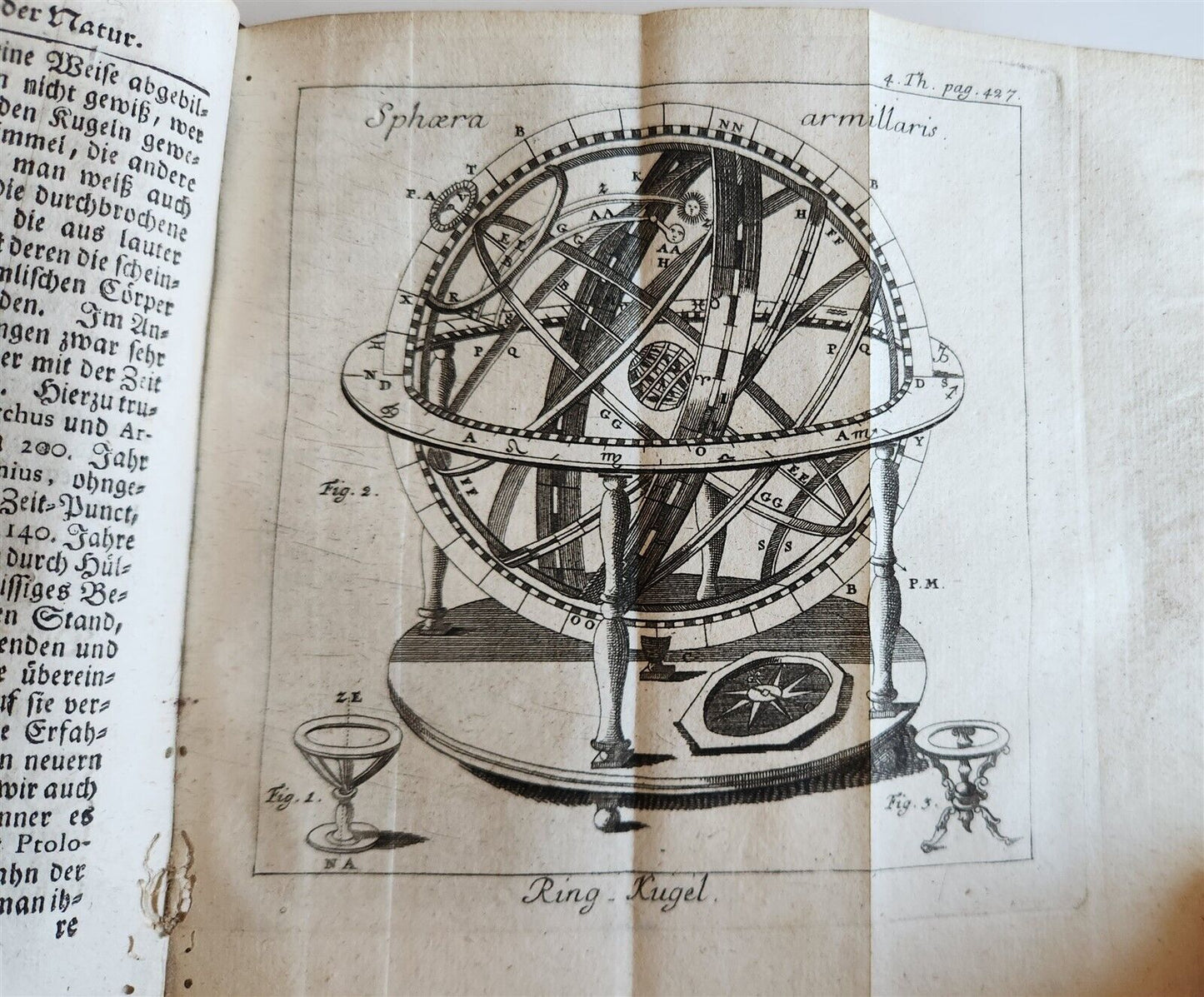 1753 Spectacle of nature by PLUCHE antique ILLUSTRATED in GERMAN