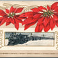 CHRISTMAS ANTIQUE POSTCARD w/ TRAIN RAILROAD