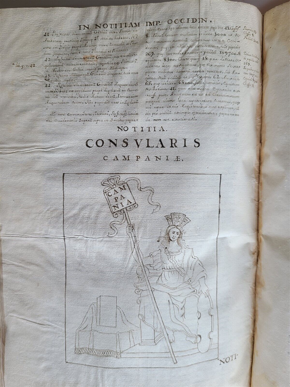 1593 NOTITIA UTRAQUE by Guido PANCIROLI FULLY ILLUSTRATED antique VELLUM 16th C.