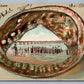 ATLANTIC CITY NJ BATHING SCENE ANTIQUE POSTCARD w/ SHELL BORDER by LANGSDORF