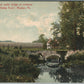 MOYLAN PA ROSE VALLEY LILY POND & RUSTIC BRIDGE ANTIQUE POSTCARD