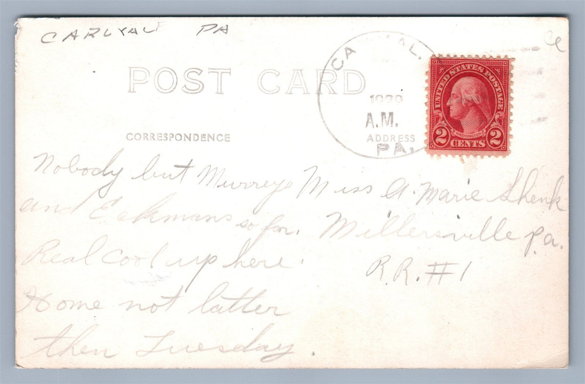 CAMMEL PA ANTIQUE REAL PHOTO POSTCARD RPPC