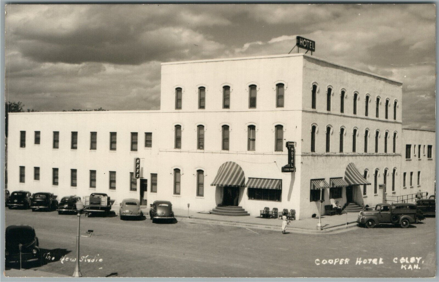 COLBY KS COOPER HOTEL VINTAGE REAL PHOTO POSTCARD RPPC