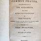 1845 BOOK of COMMON PRAYER w/PSALTER antique PHILADELPHIA Americana FINE BINDING