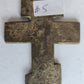 RUSSIAN BRONZE CRUSIFIX ICON 18th CENTURY antique CROSS 2 1/2 by 4 1/4"