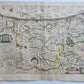 1640 DUCHY of FLANDERS BELGIUM MAP by WILLEM BLAEU antique AUTHENTIC handcolored