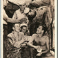 AMERICAN SOLDIERS at NAVAL BASE BUILDING ANTIQUE REAL PHOTO POSTCARD RPPC