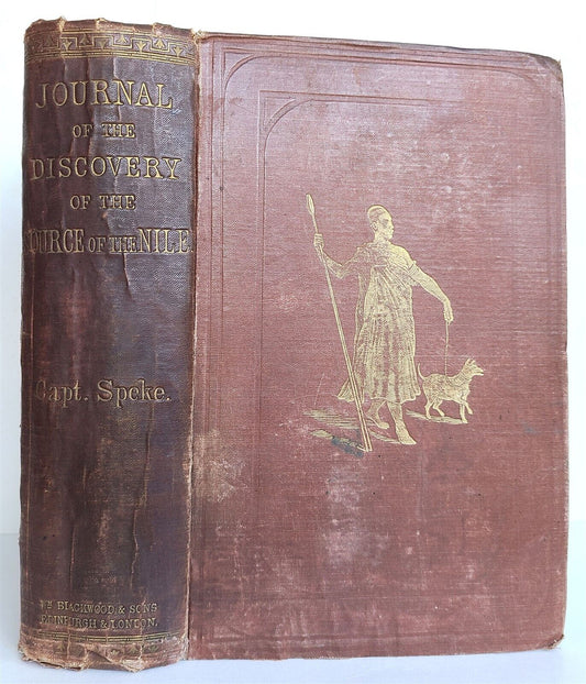 1863 JOURNAL of DISCOVERY of SOURCE of NILE antique ILLUSTRATED in ENGLISH