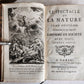 1744-1750 LE SPECTACLE DE LA NATURE antique ILLUSTRATED w/ 199 FOLDING PLATES