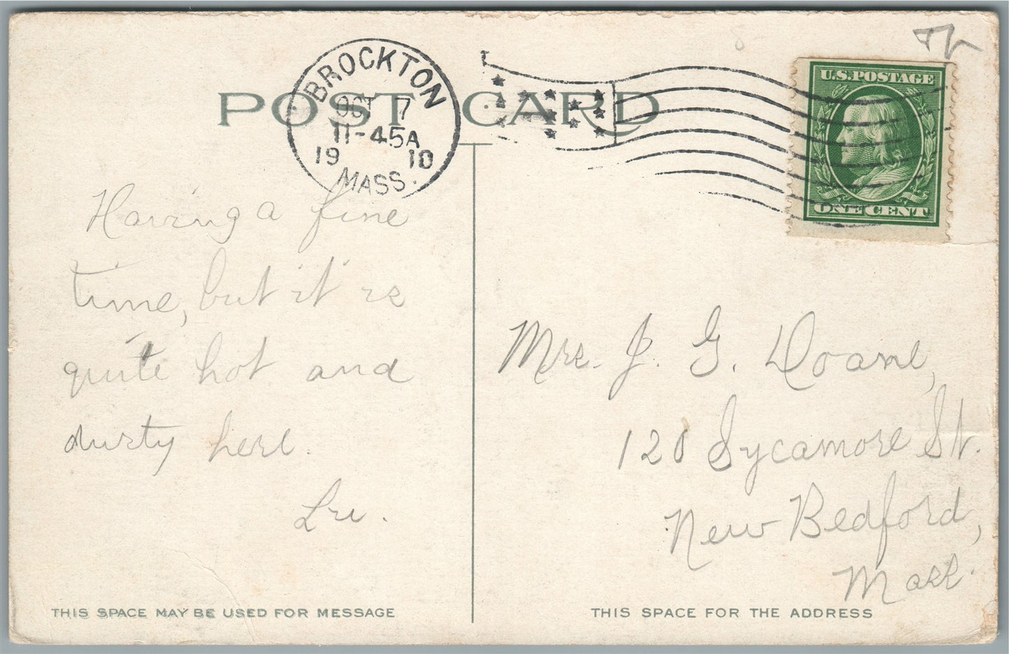 BROCKTON MA FAIR HORSE SHOW ANTIQUE POSTCARD