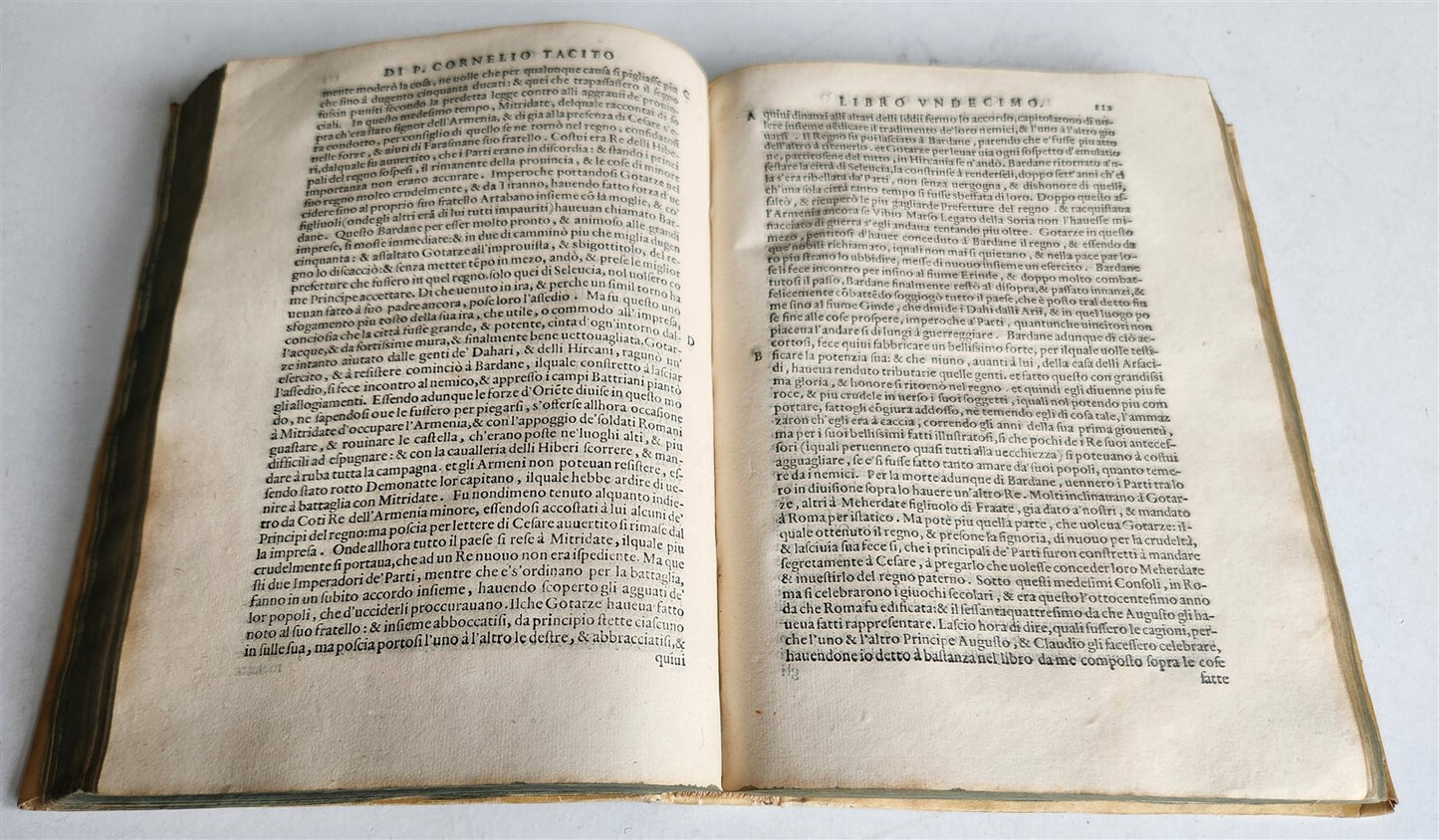 1563 TACITUS ROMAN HISTORY antique VELLUM Gli annali de fatti e guerre de Romani