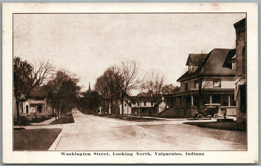 VALPARAISO IN WASHINGTON STREET ANTIQUE POSTCARD