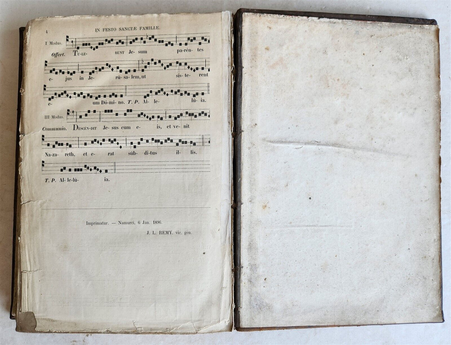1854 GRADUALE ROMANUM antique ANTIPHONAL LARGE FOLIO 10.5 x 15"
