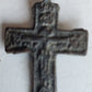 RUSSIAN BRONZE 19th CENTURY antique NECK CROSS icon crucifix