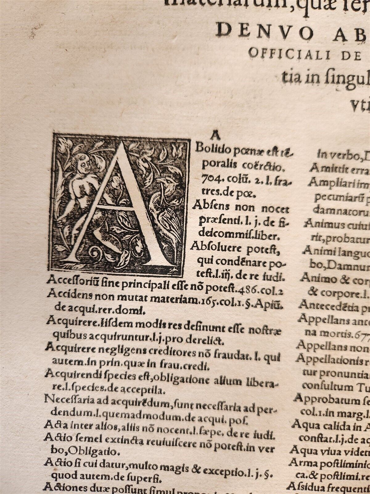 1556 LAW BOOK Corpus Juris Civilis DIGESTUM NOVUM antique MASSIVE FOLIO vellum