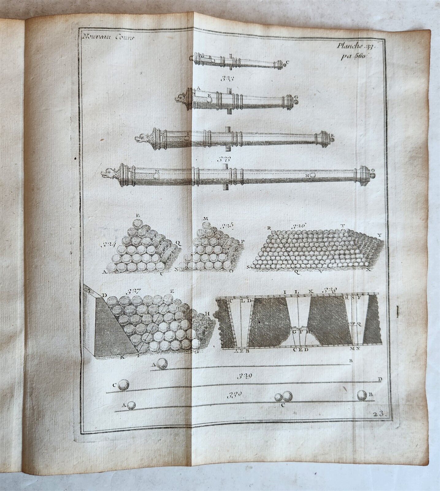 1757 ILLUSTRATED APPLIED MATHEMATICS for ARTILLERY CADETS & ENGINEERS antique