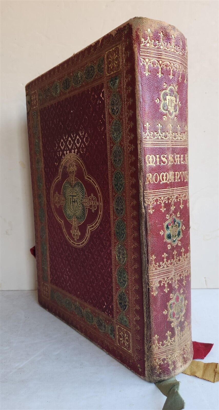 1929 MISSALE ROMANUM antique MASSIVE FOLIO FINE LEATHER BINDING