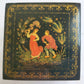 RUSSIAN PALEKH SCHOOL 5 SIDED VINTAGE LACQUER BOX ARTIST SIGNED