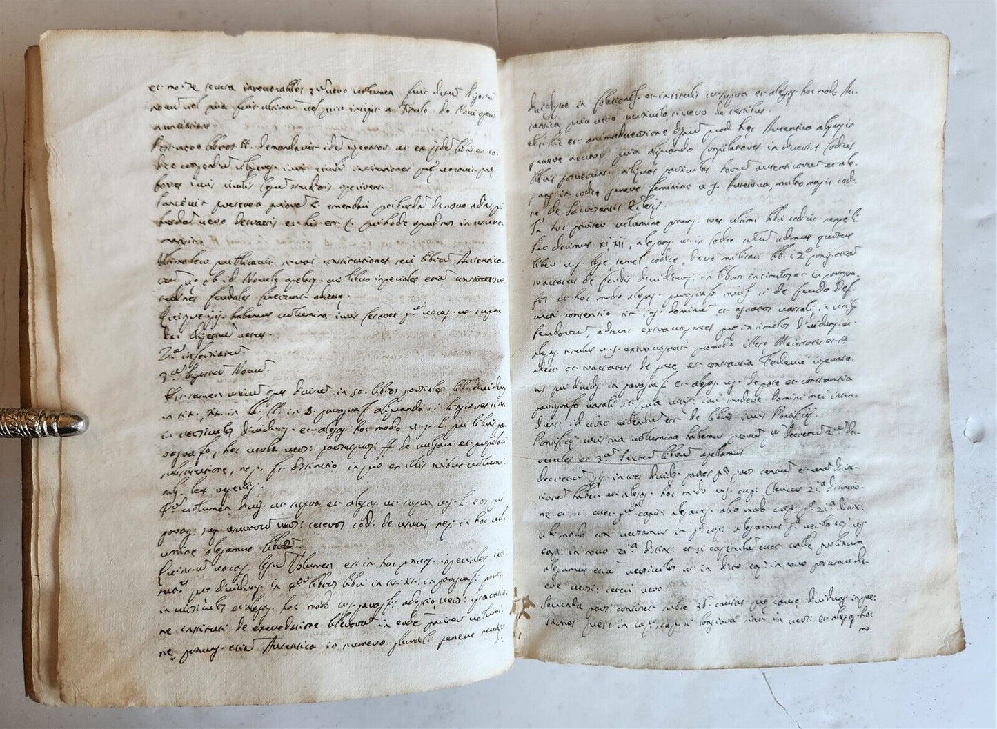 18th cent. MANUSCRIPT ROMAN LAW BOOK Institutiones Juris Civilis VELLUM antique