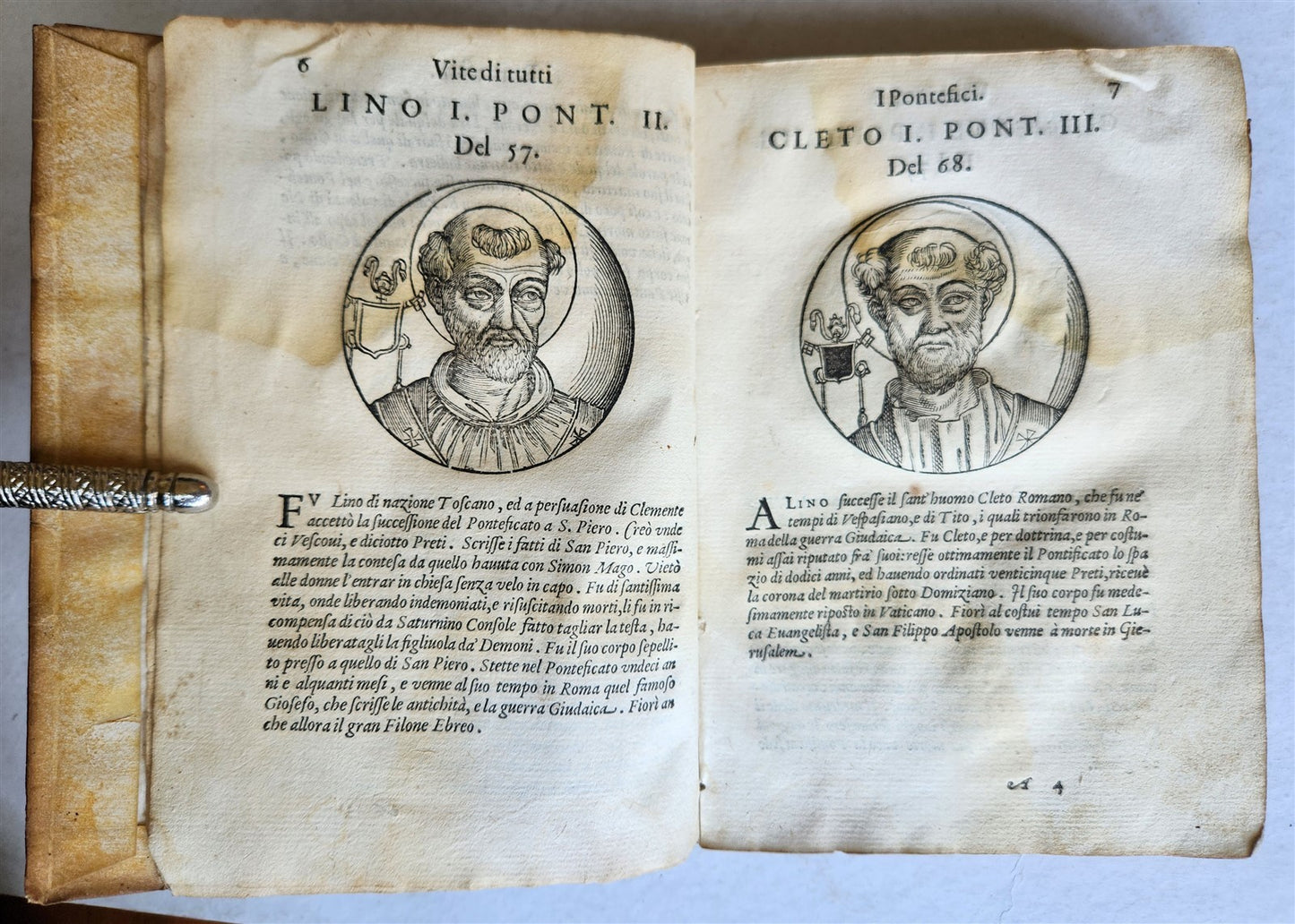 1592 LIVES of POPES ILLUSTRATED w/ 240 WOODCUTS antique 16th CENTURY