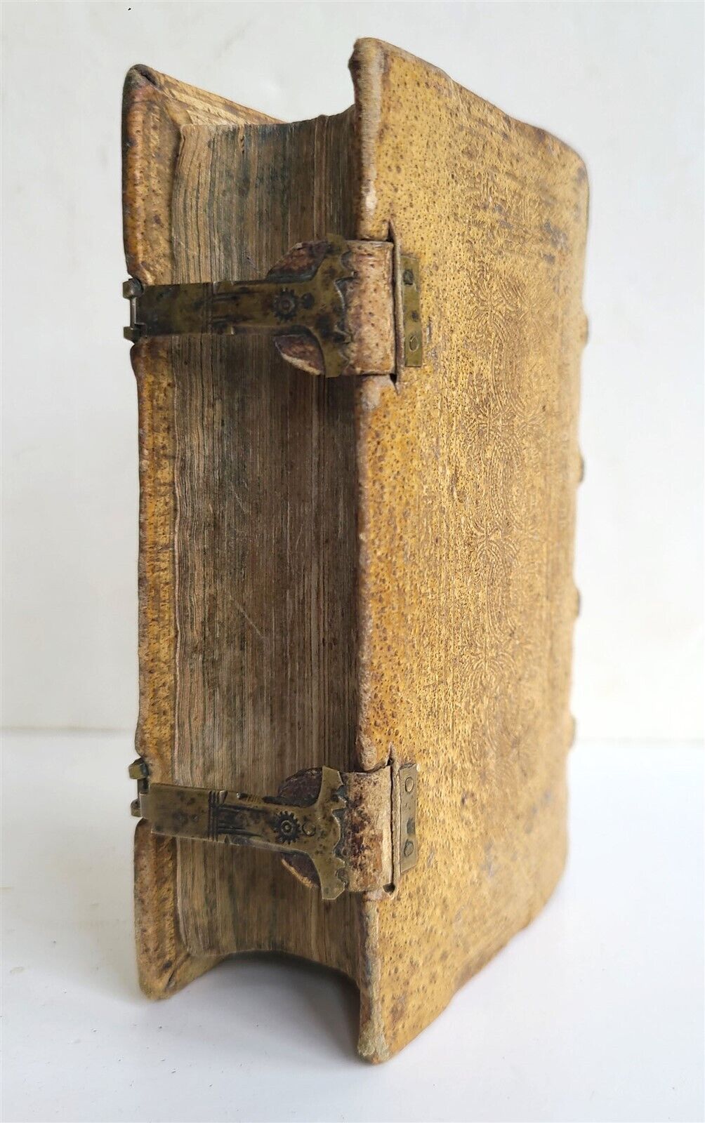 1592 COMPENDIUM MANUALIS NAVARRI by PETRO ALAGONA antique PIGSKIN BOUND w/CLASPS