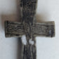 RUSSIAN or GREEK UNUSUAL WHITE METAL 18th-19th CENTURY antique NECK CROSS icon