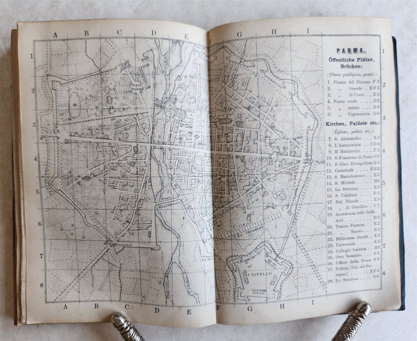 1857 ITALIAN TRAVELLER'S BOOK by Dr.FORSTER in GERMAN antique ILLUSTRATED w/MAPS