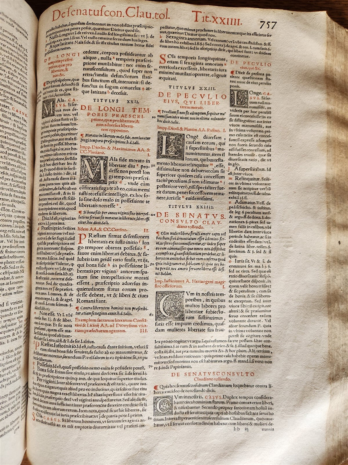 1557 LAW BOOK Corpus Juris Civilis CODICIS DN. IUSTINIANI antique FOLIO vellum