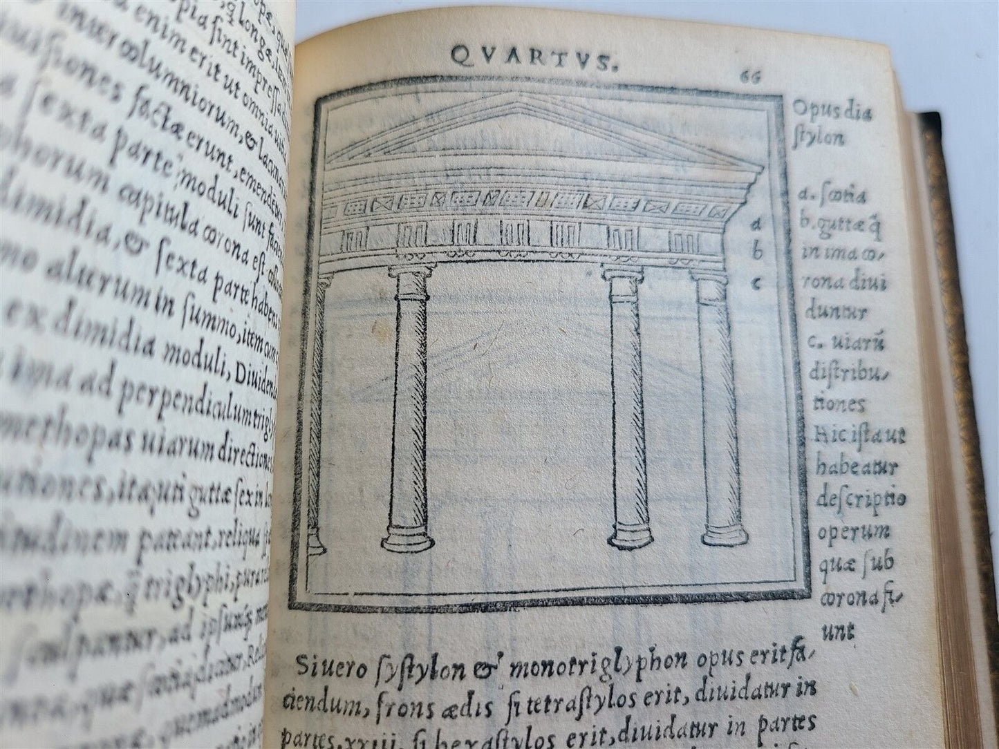 1513 VITRUVIUS ILLUSTRATED antique POST-INCUNABULA rare 16th CENT. architecture